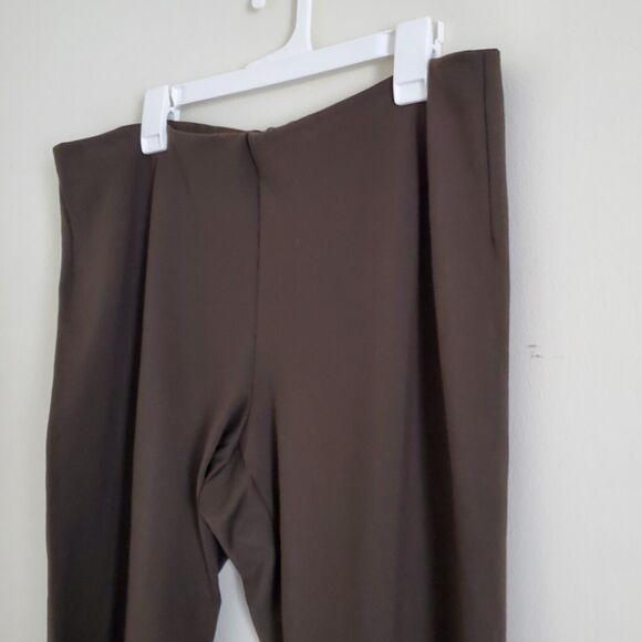 Eileen Fisher Womens Pants Size Large Pull On Stretch Slim Leg Olive Gray - Picture 2 of 7